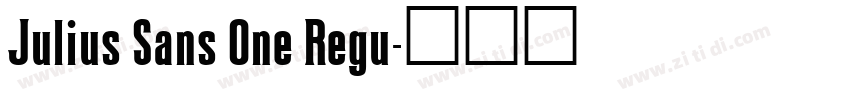 Julius Sans One Regu字体转换
